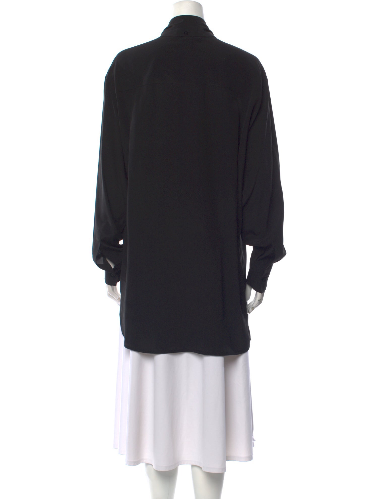 Givenchy Silk Mock Neck Blouse